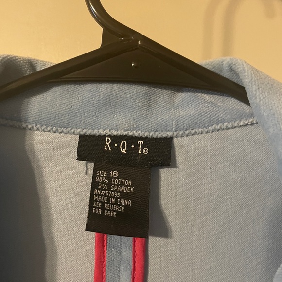RQT dusty blue stretch blazer size 16 - Picture 2 of 2